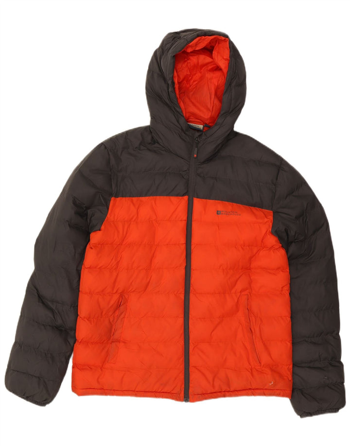 Мужская утепленная куртка с капюшоном Mountain Warehouse UK 38, средний серый цвет с цветными блоками