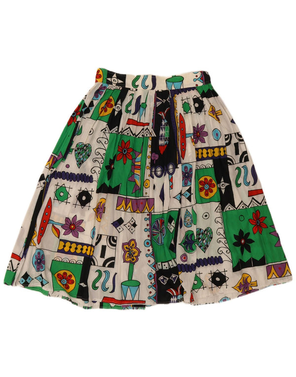 Винтажная женская плиссированная юбка IT 46, большая W30, разноцветная пэчворк
