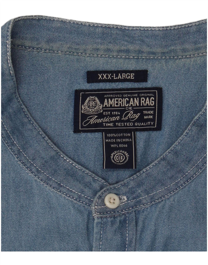 Мужская джинсовая рубашка AMERICAN RAG 3XL, синяя, хлопок