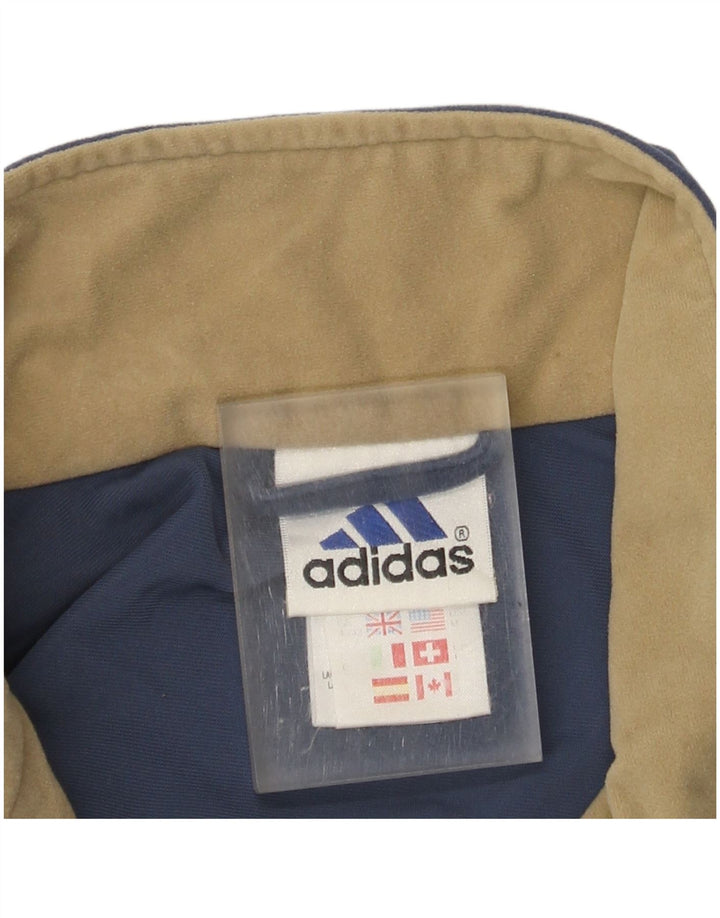 Мужская велюровая спортивная куртка Adidas UK 40/42, средний темно-синий полиэстер