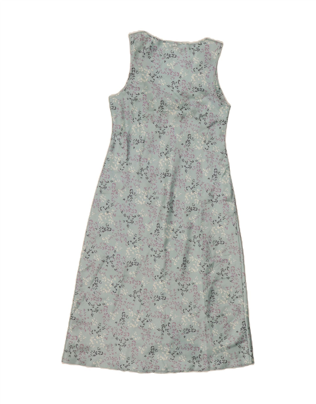 MARKS & SPENCER Womens Sleeveless Maxi Dress UK 12 Medium Blue Floral Vintage Marks & Spencer and Second-Hand Marks & Spencer from Messina Hembry 