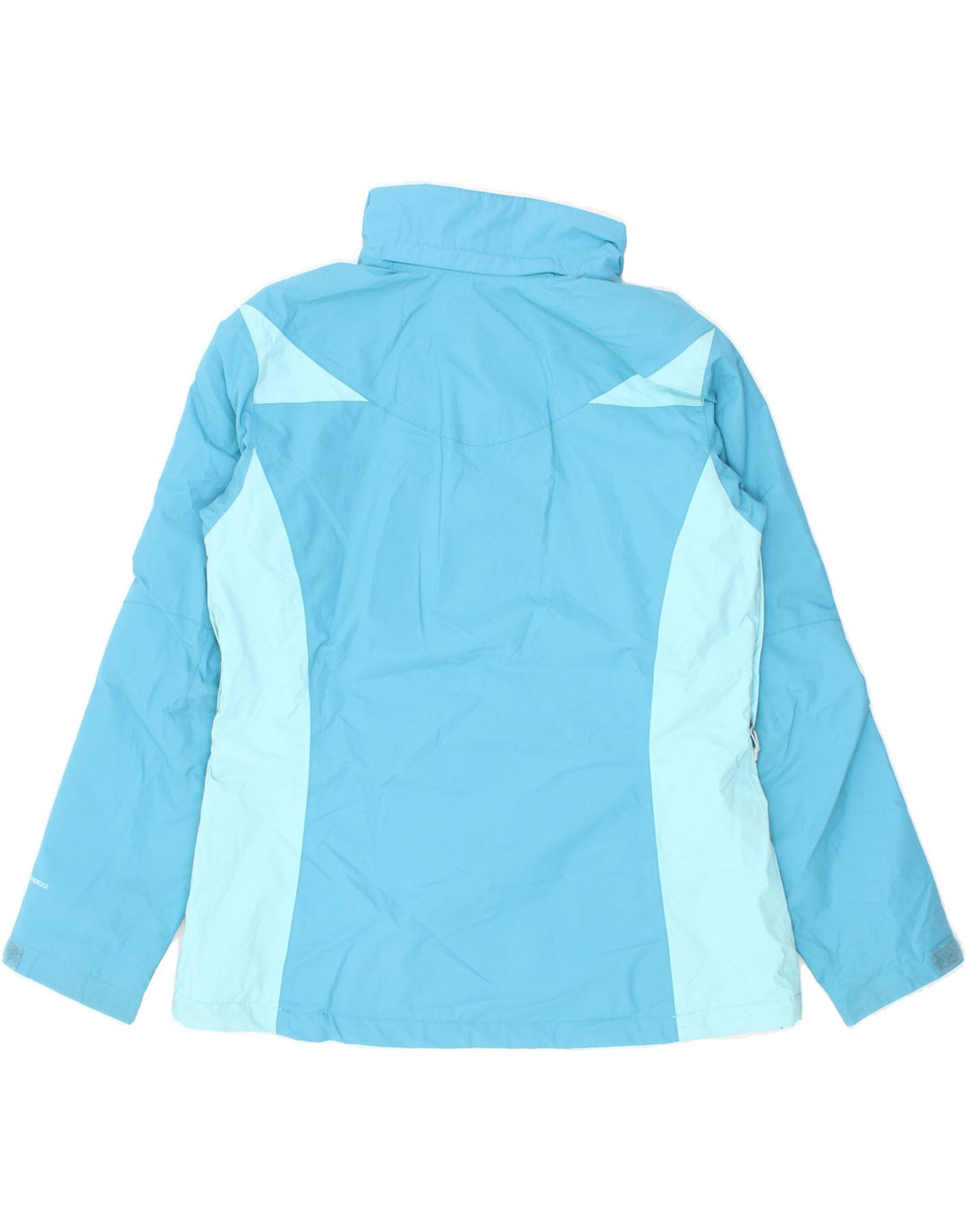 EDDIE BAUER Womens Weather Edge Rain Jacket UK 16 Large Blue Colourblock Vintage Eddie Bauer and Second-Hand Eddie Bauer from Messina Hembry 