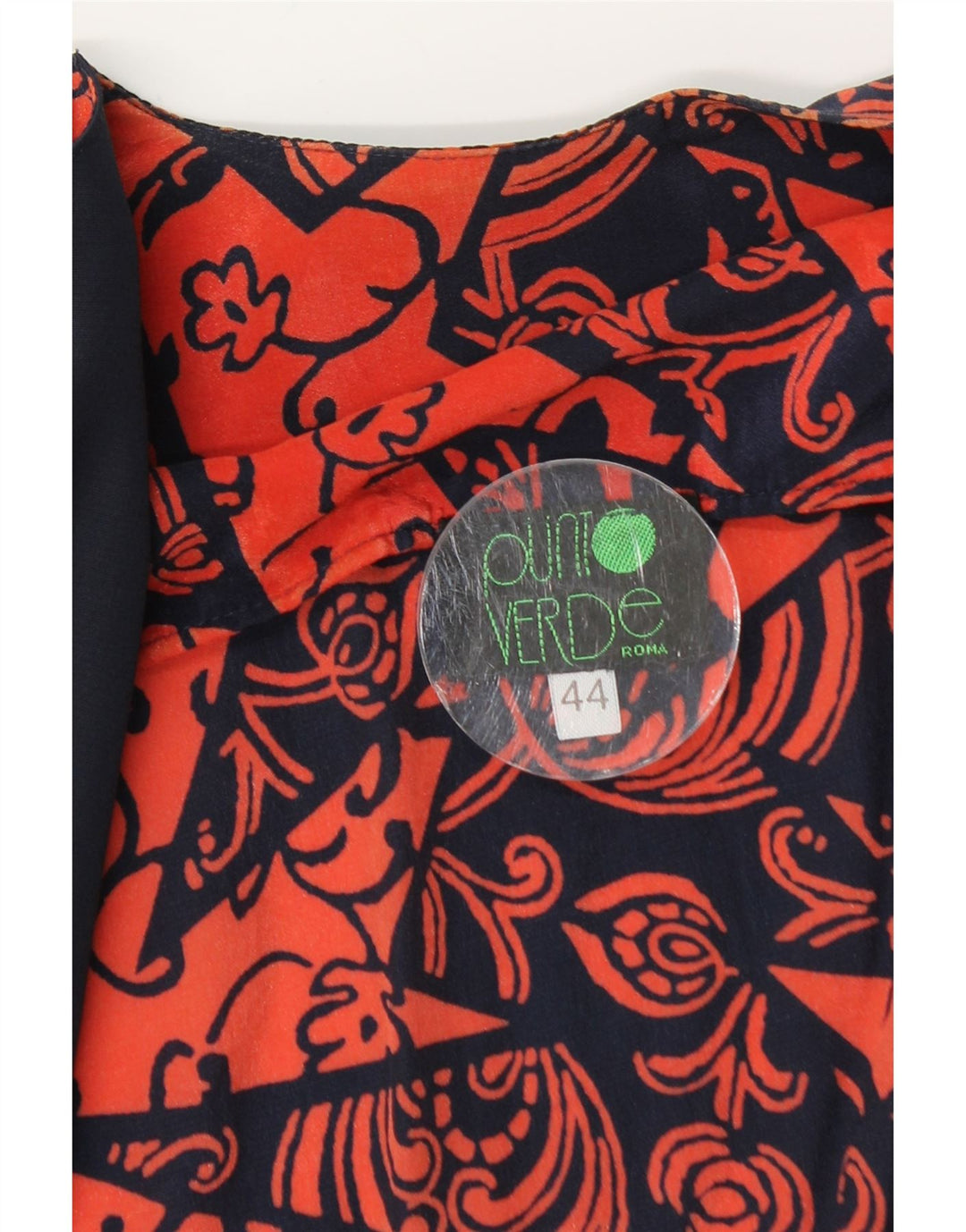 Винтажный женский кардиган Top IT 44, средний красный с цветочным принтом