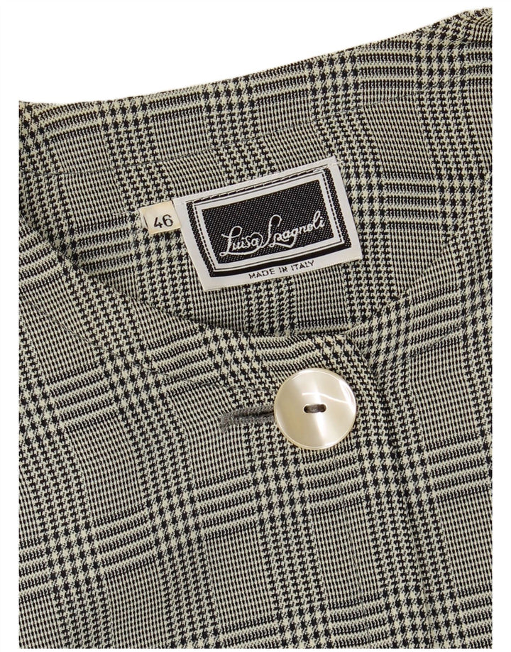 LUISA SPAGNOLI Женский пиджак с рукавом 3/4 IT 46, большая зеленая клетка