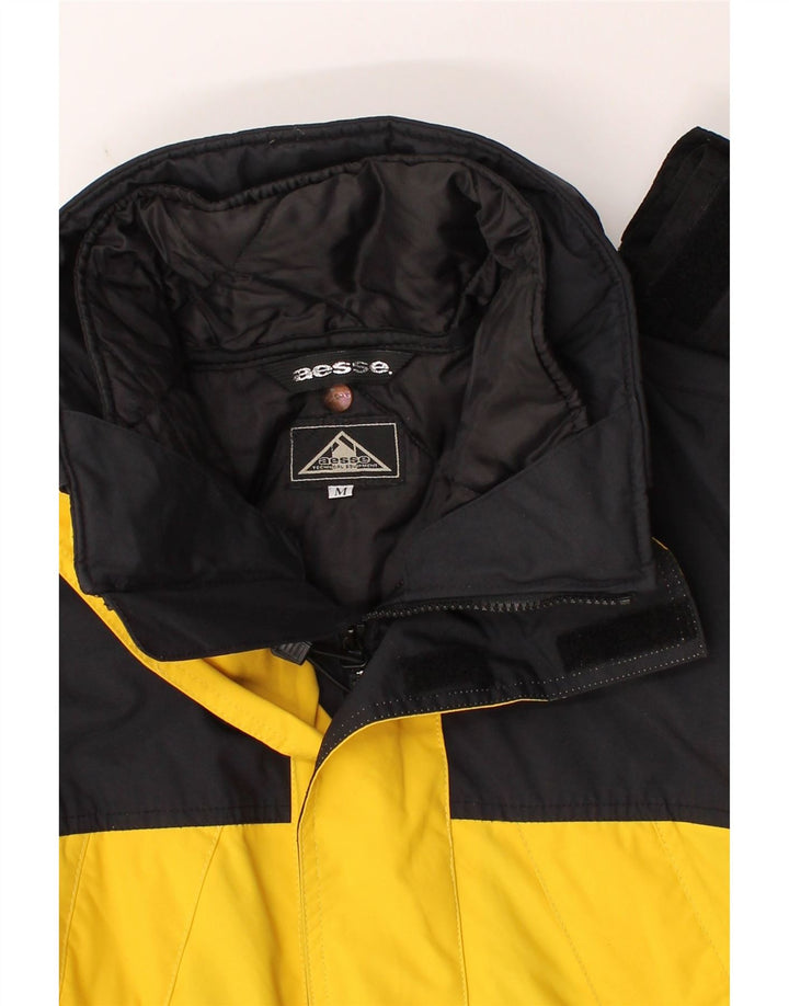 AESSE Mens Windbreaker Jacket UK 38 Medium Yellow Colourblock Polyamide Vintage Aesse and Second-Hand Aesse from Messina Hembry 