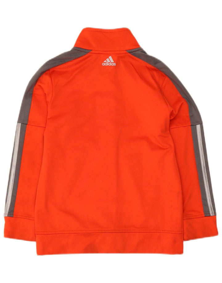 Adidas Спортивный костюм с графическим рисунком для мальчиков 6-7 лет, полиэстер в оранжевую полоску