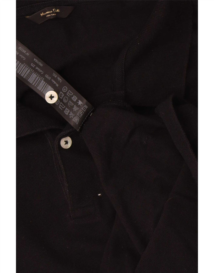 Мужская рубашка-поло Massimo Dutti 2XL, черный хлопок