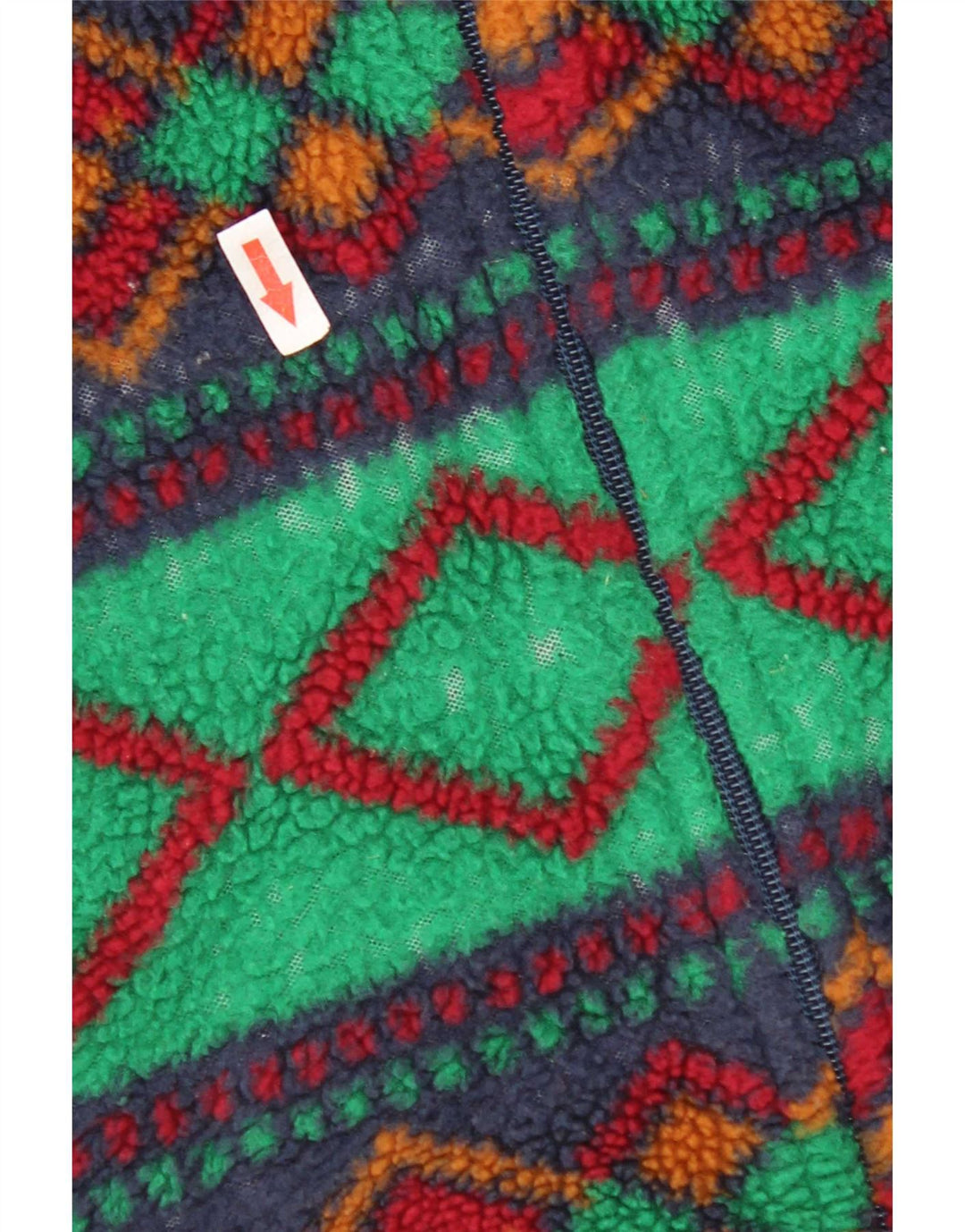 Винтажная мужская флисовая куртка UK 42 XL, разноцветная с геометрическим узором