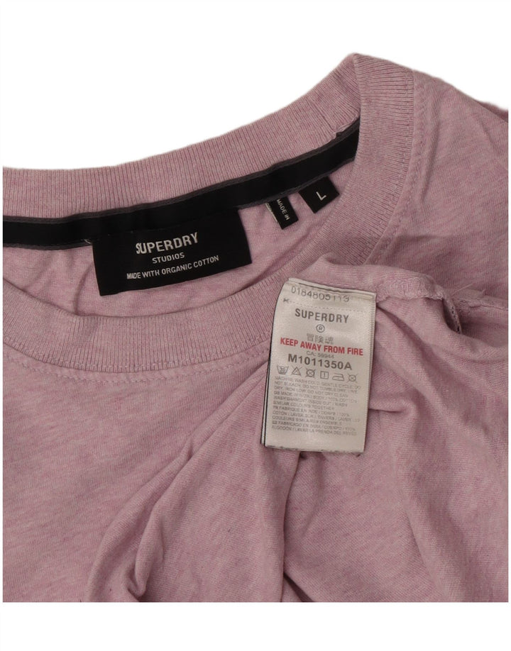 Мужская футболка Superdry, большой розовый хлопок