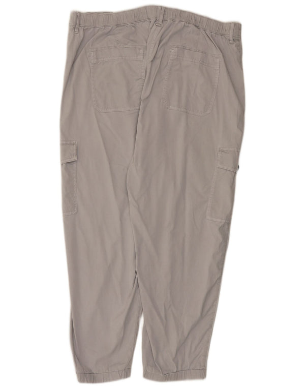 Marks & Spencer Womens Joggers Cargo Trousers UK 20 2XL W40 L27 Grey