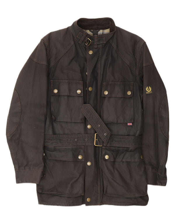 Мужская куртка Belstaff из вощеного хлопка UK 40, большой коричневый хлопок