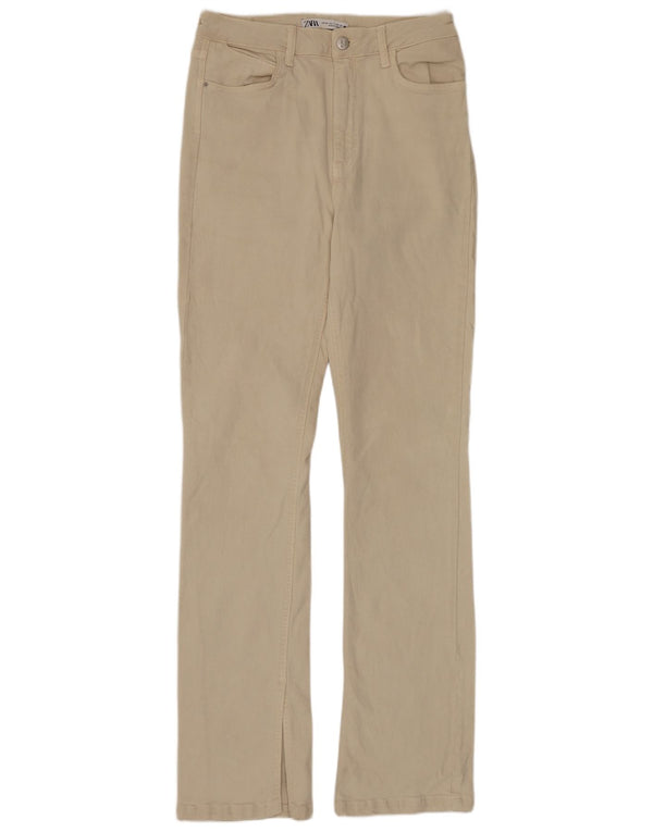 Женские расклешенные джинсы ZARA EU 36 XS W26 L34 Бежевые, хлопок