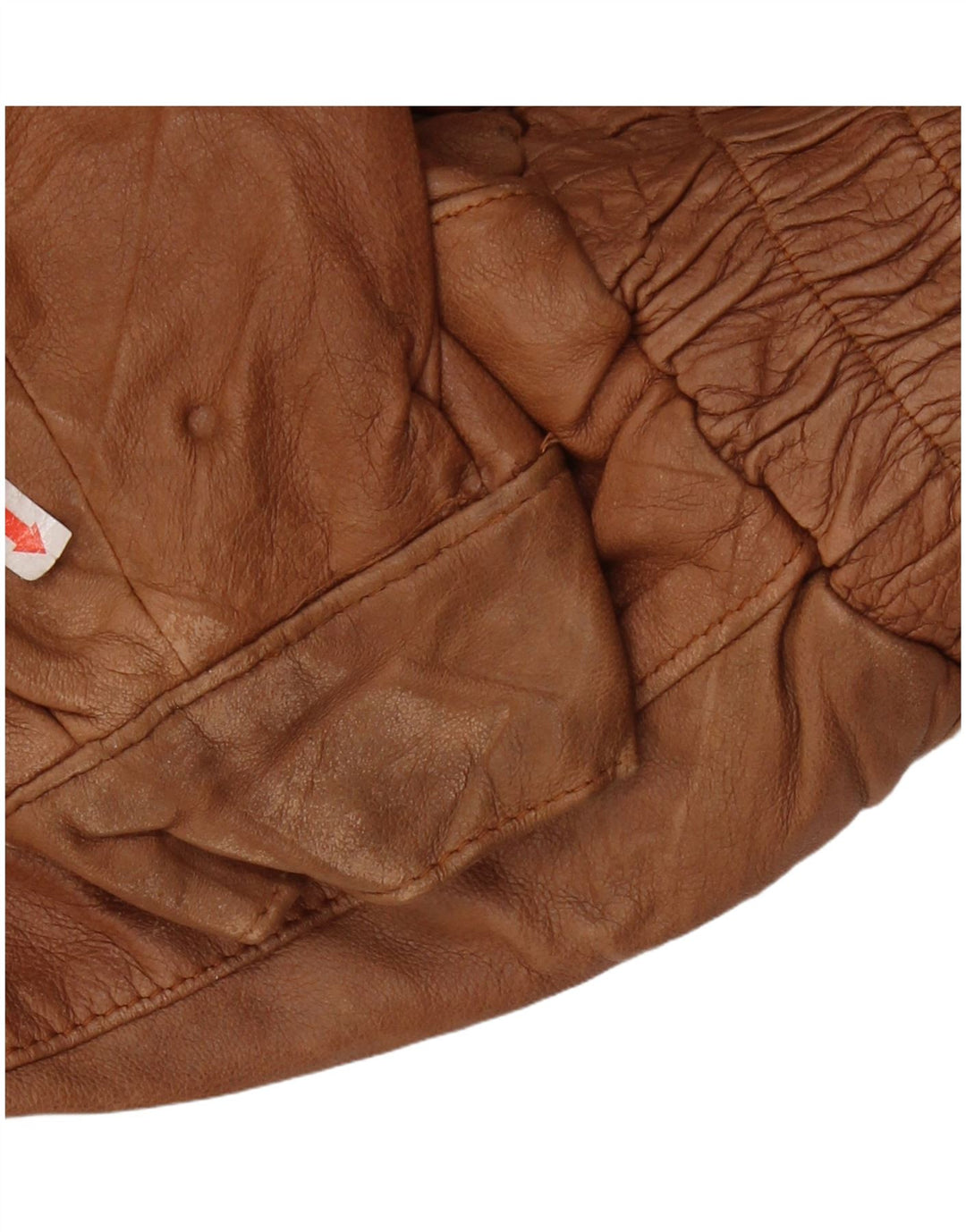 Мужская кожаная куртка в стиле милитари VINTAGE UK 44 2XL коричневая кожа