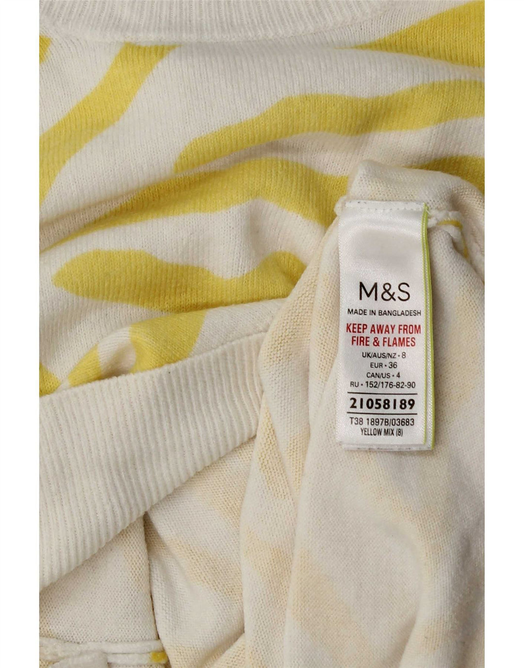 Женский джемпер с вырезом «лодочка» Marks & Spencer UK 8, маленький желтый