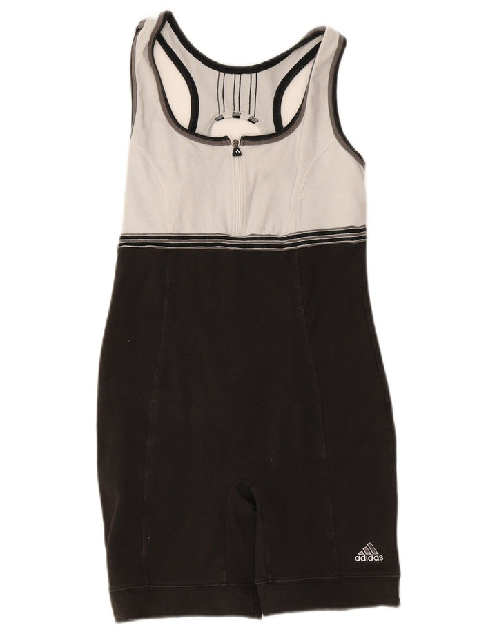 Женский комбинезон Adidas UK 10, маленький черный, хлопок с цветными блоками