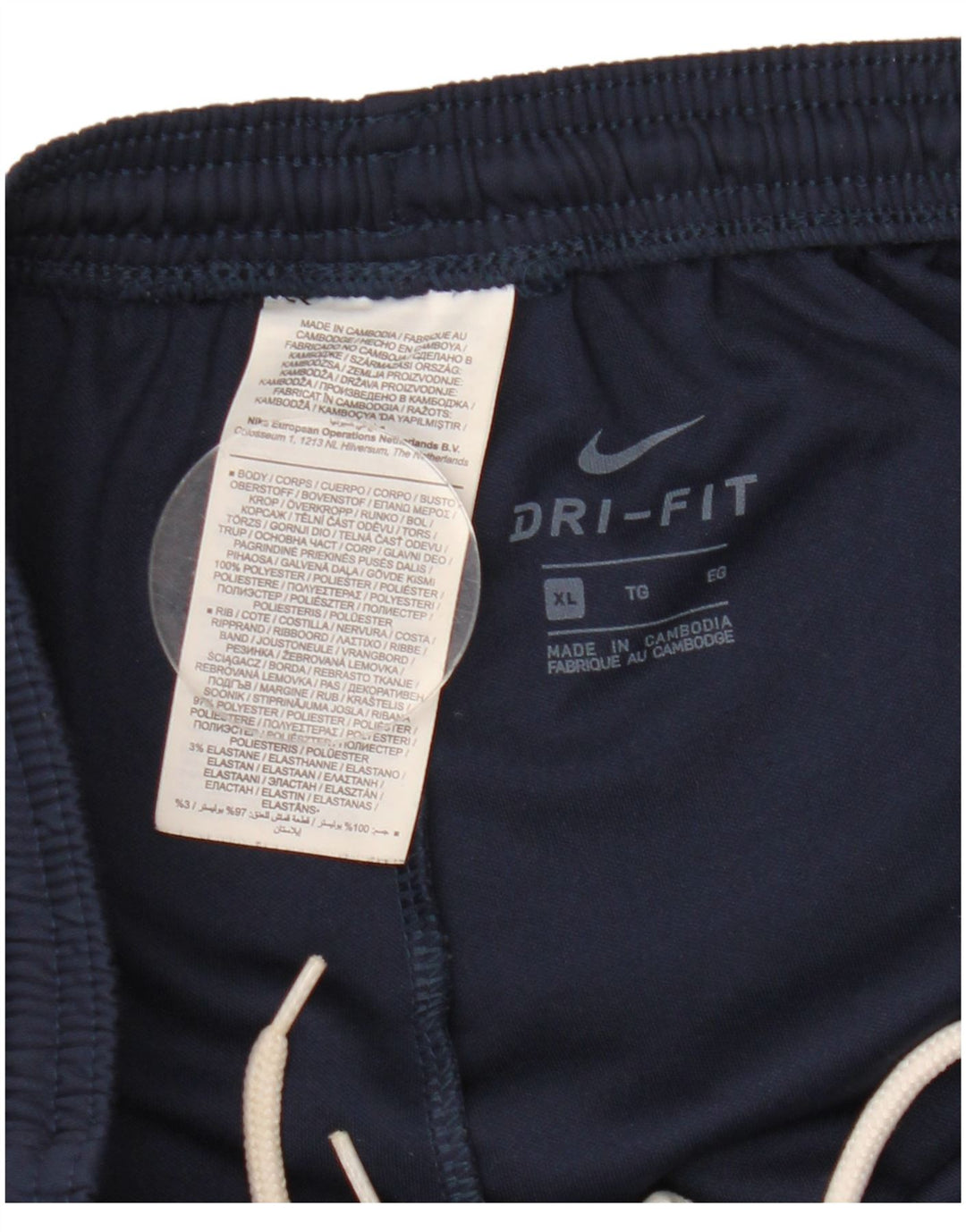 Мужские спортивные брюки Nike Dri Fit с графическим рисунком XL, темно-синий полиэстер