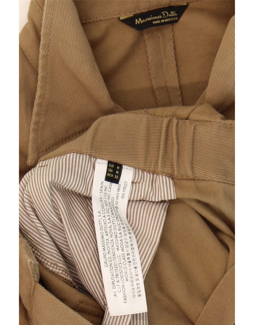 Женский комбинезон Massimo Dutti UK 12, средний бежевый, хлопок