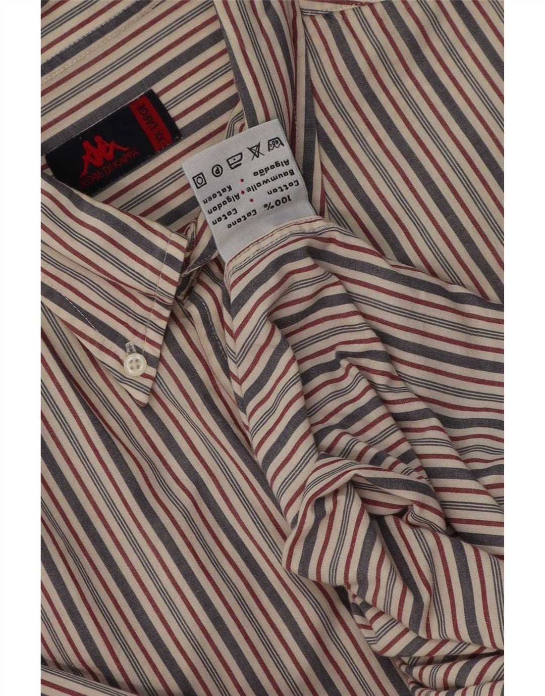Мужская рубашка Kappa 2XL из хлопка в разноцветную полоску