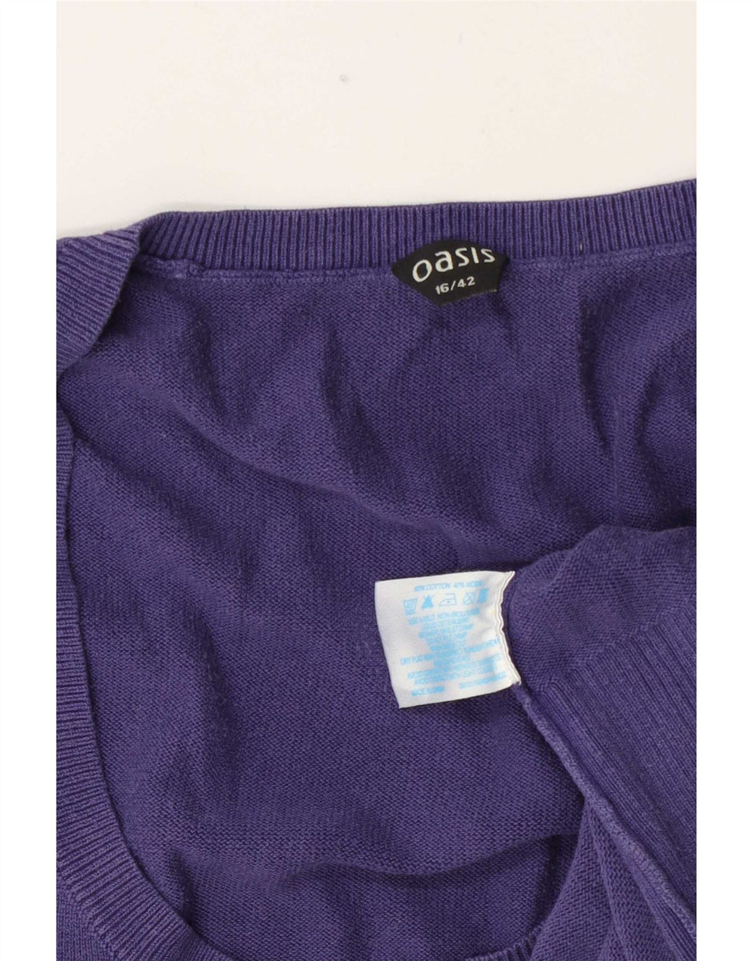Женский жилет Oasis UK 16, большой размер, темно-синий, хлопок