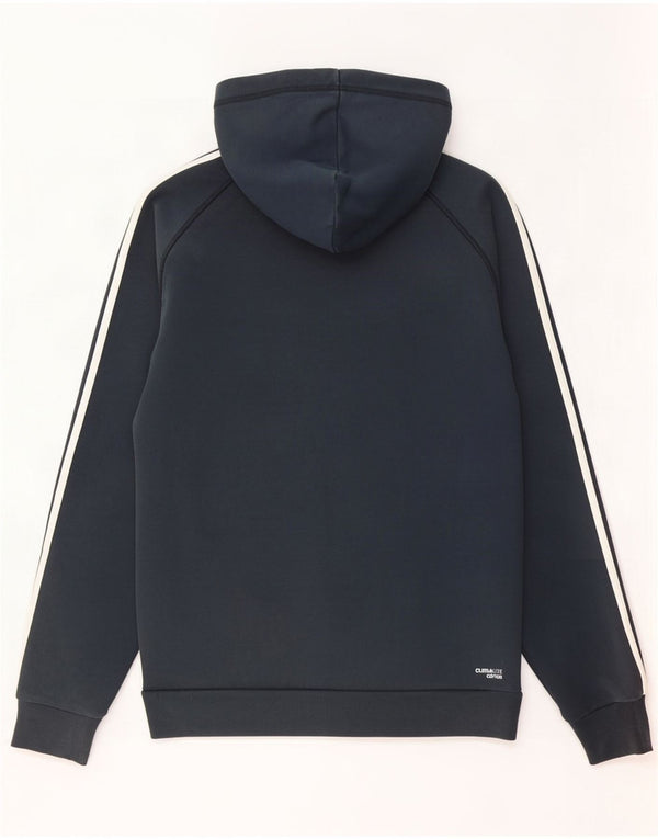 Adidas Mens Clima 365 Zip Hoodie Sweater Medium Navy Blue Хлопок