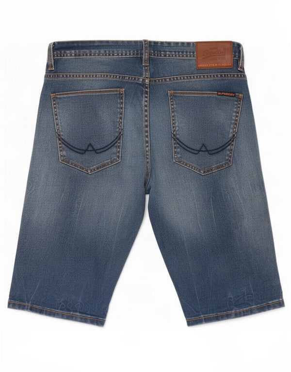 Мужские джинсовые шорты Superdry Slim W32, синие, хлопок