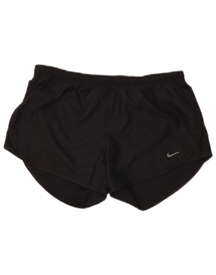Женские спортивные шорты Nike Dri Fit UK 14, средний черный полиэстер с шевроном