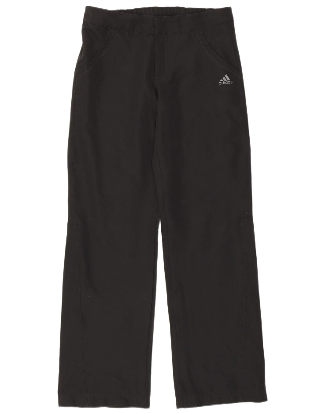 Женские прямые брюки Adidas UK 12 Medium W30 L31, черные, полиэстер
