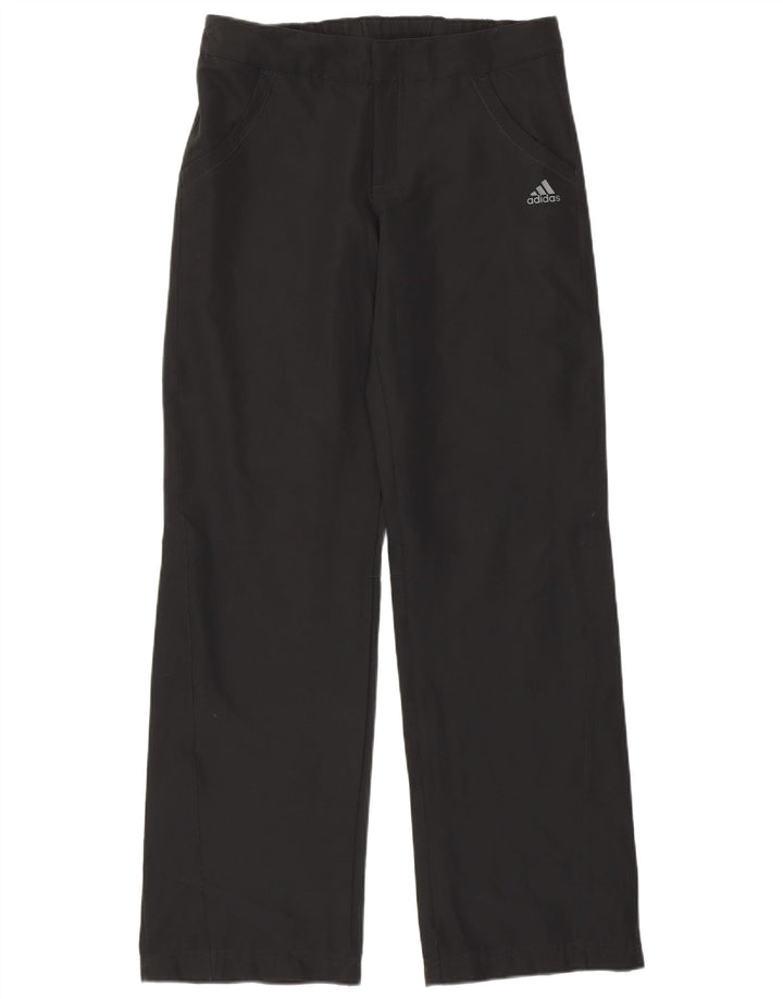 Женские прямые брюки Adidas UK 12 Medium W30 L31, черные, полиэстер