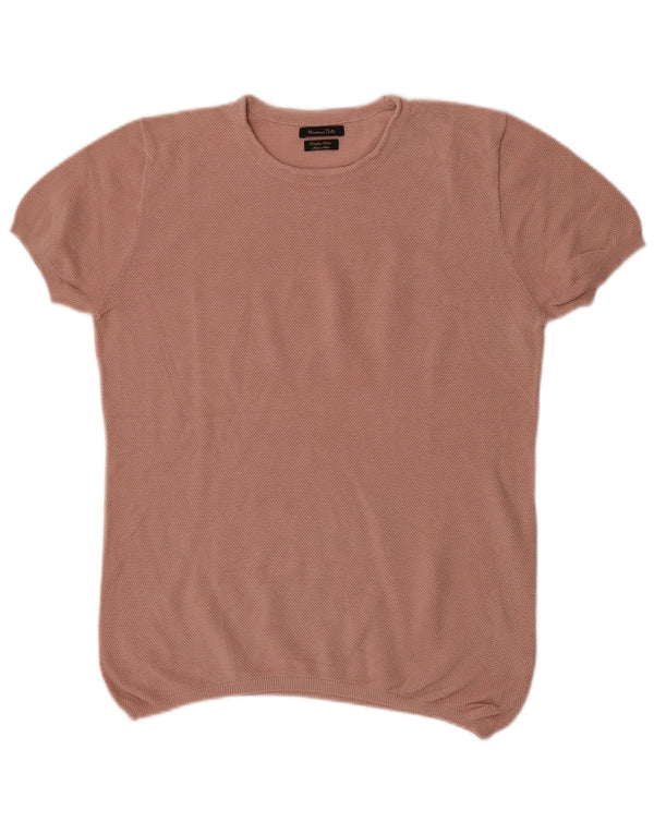 Женская блузка Massimo Dutti Top UK 16, большой розовый хлопок