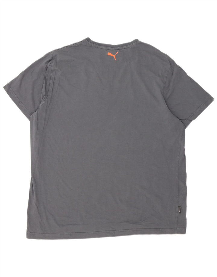 Мужская футболка с рисунком Puma 2XL, серый хлопок