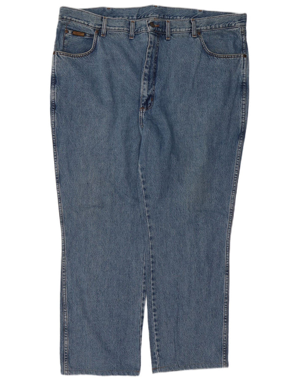WRANGLER Mens Texas Straight Jeans W46 L29 Blue Cotton