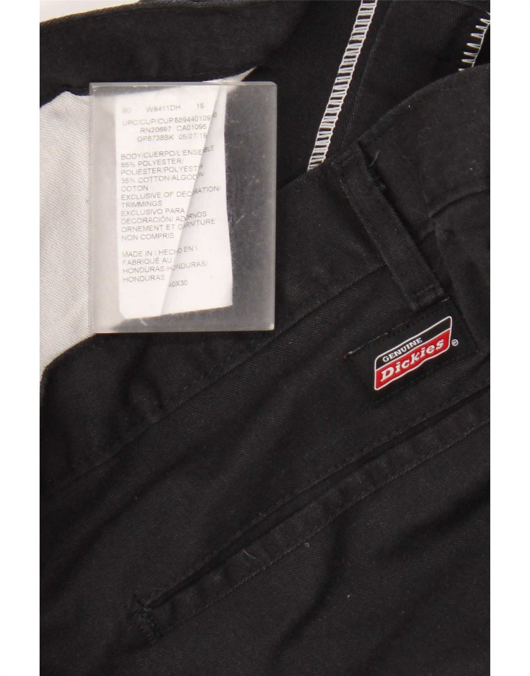 Мужские прямые брюки-карго Dickies W40 L30, черный полиэстер