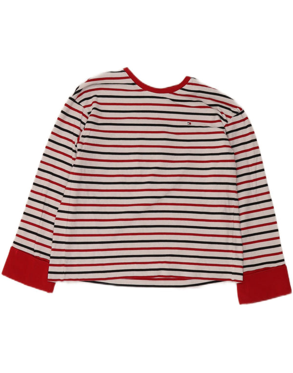 Женский укороченный топ оверсайз с длинными рукавами Tommy Hilfiger UK 6 XS в белую полоску