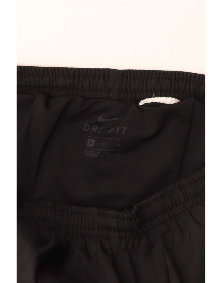 Мужские спортивные шорты Nike Dri Fit среднего размера, черные с цветными блоками