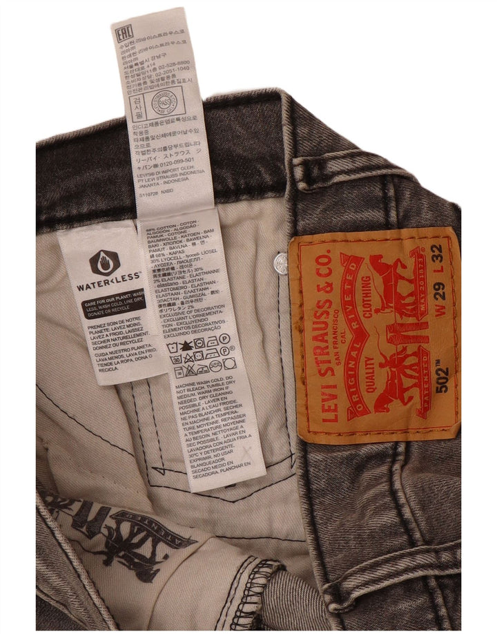 Мужские зауженные джинсы Levi's 502 W29 L32 Серый хлопок