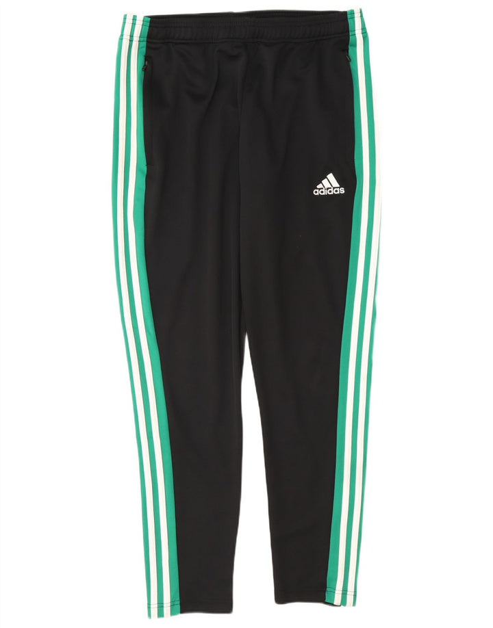 Мужские спортивные брюки Adidas Climalite, большие черные полиэстер с цветными блоками