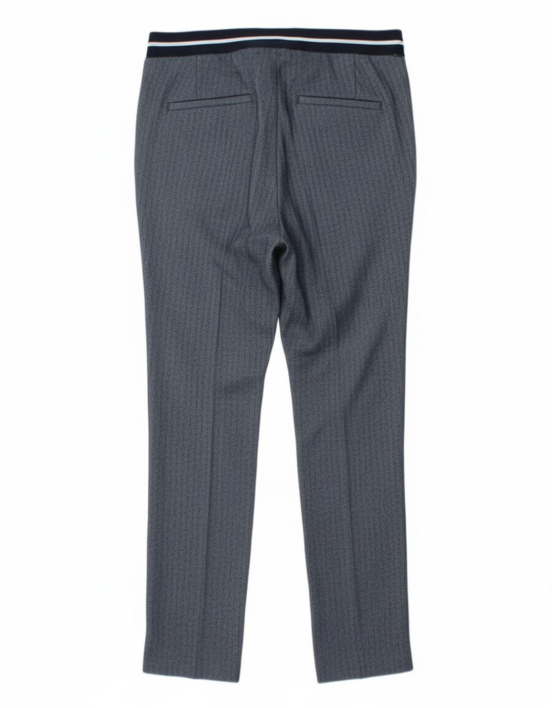 Zara Женские узкие брюки-чиносы, маленькие W26 L27, синие, с узором «в елочку», полиэстер