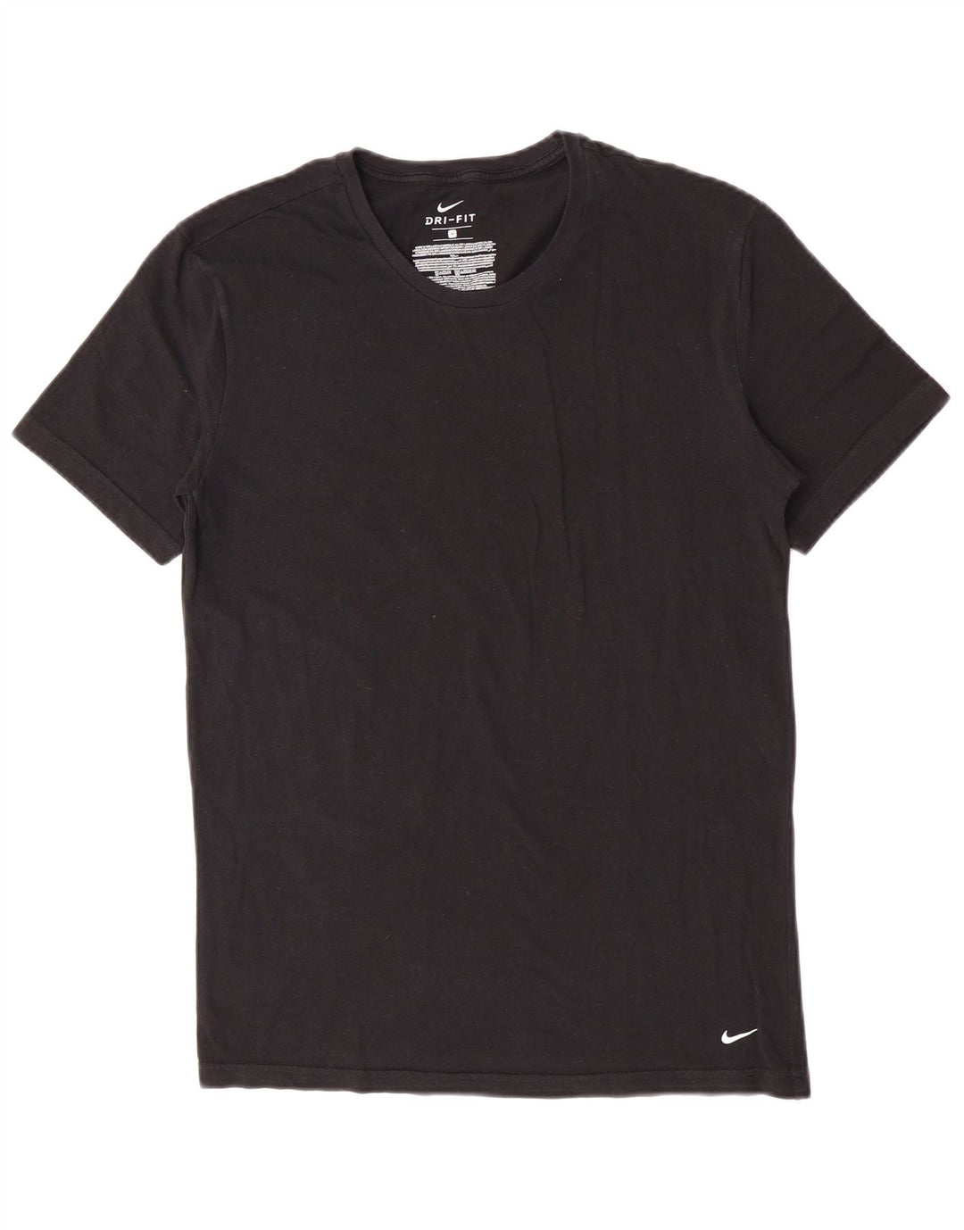 Мужская футболка Nike Dri Fit из хлопка среднего размера, черная