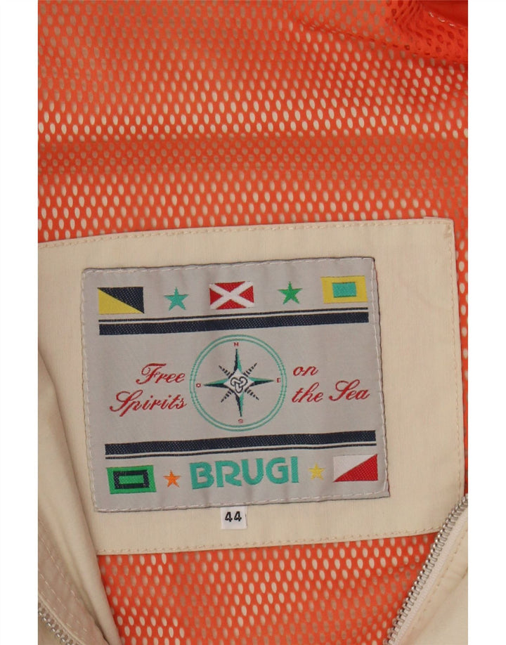 BRUGI Womens Windbreaker Jacket EU 44 XL Beige Polyamide