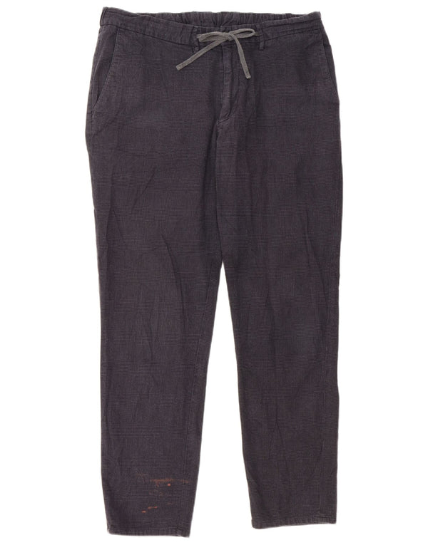 Мужские брюки-чиносы Massimo Dutti EU 44, большие W34 L29, темно-синие в клетку