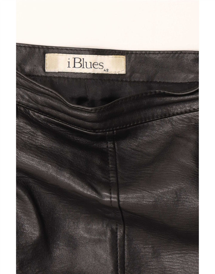 Юбка женская кожаная i Blues IT 42 Medium W28 Черная