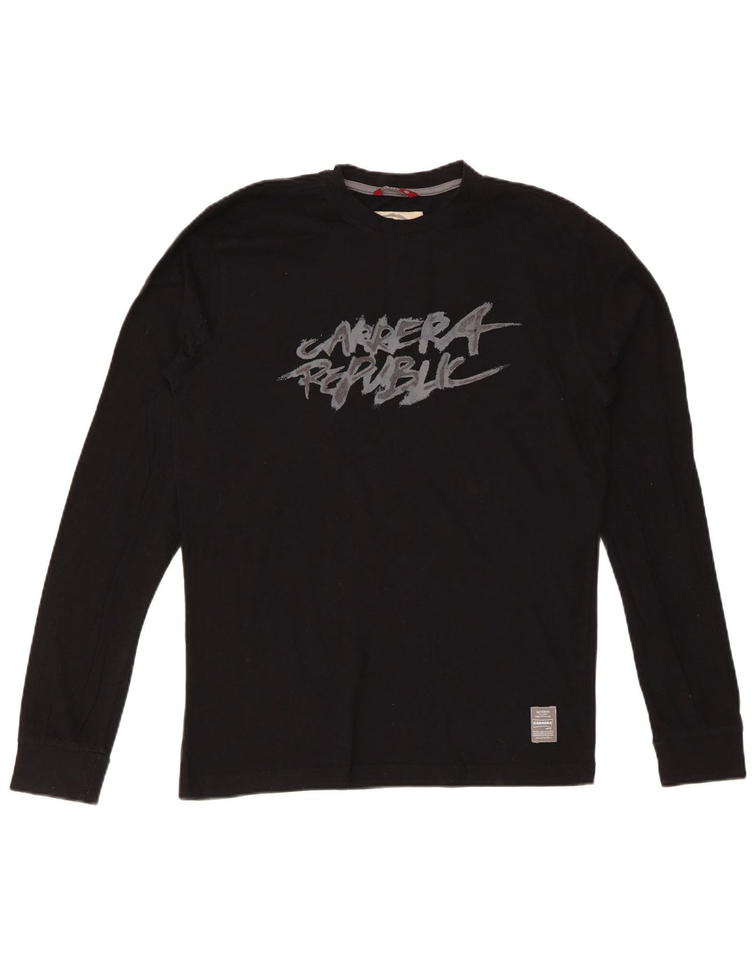 CARRERA Мужской топ с длинным рукавом и рисунком, средний черный