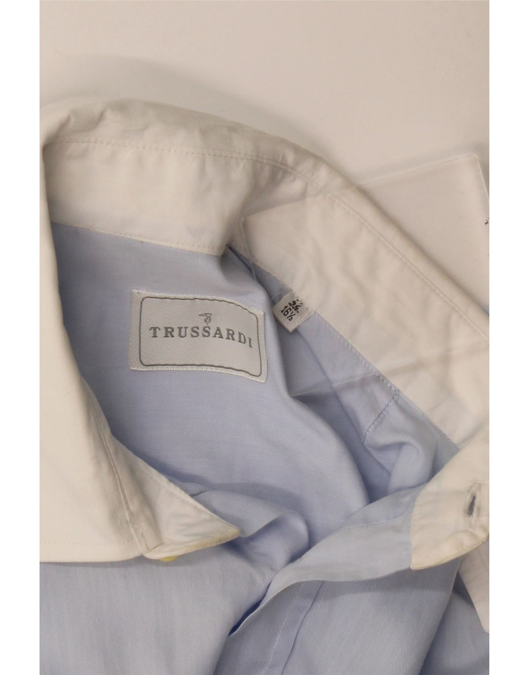 Мужская рубашка Trussardi, размер 42 16 1/2, большая синяя с цветными блоками