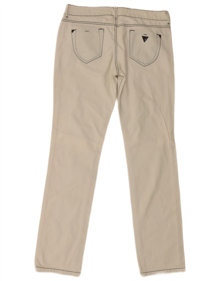Guess Женские узкие джинсы W33 L34 Off White Хлопок