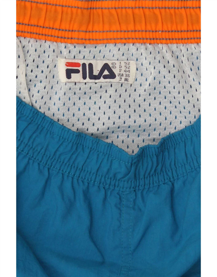 Мужские шорты для плавания Fila, большие синие, полиэстер с цветными блоками