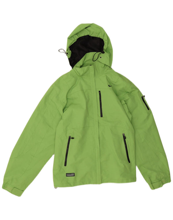 Женская ветровка с капюшоном Nike Clima-fit UK 18 XL, зеленый полиэстер