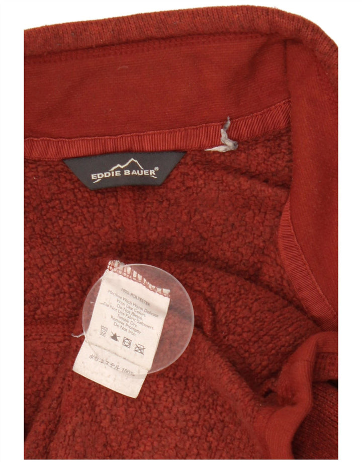 Мужской свитшот с воротником на молнии Eddie Bauer, средний бордовый в крапинку