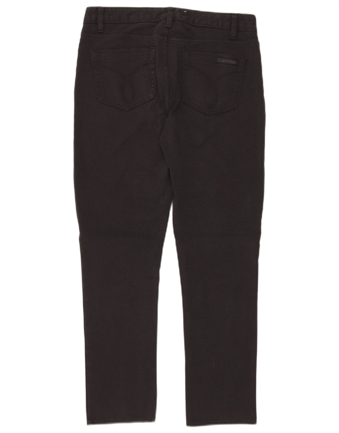 Женские прямые повседневные брюки CALVIN KLEIN США 10, средние W30 L28, черные