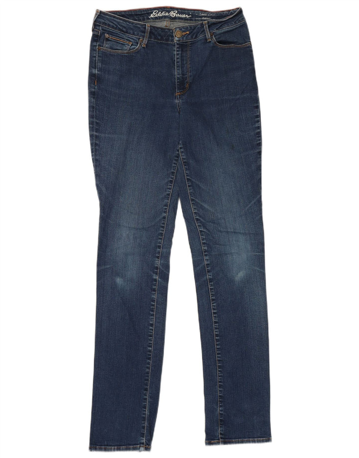 Женские прямые джинсы Eddie Bauer, слегка пышные, США 10, большие W30 L33, синие