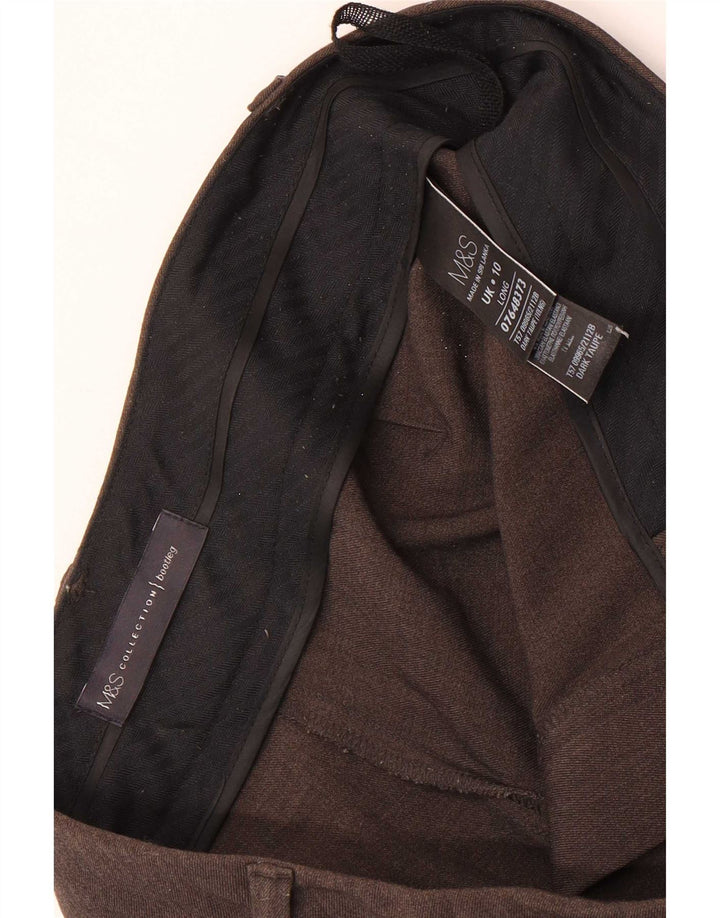 Женские костюмные брюки Marks & Spencer, Великобритания, 10, маленькие, W32 L31, коричневые